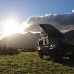 Der Übernachtungsplatz ist toll, leider zieht am Abend ein heftiger Sturm auf