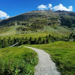Hängebrücke über die Rofenache