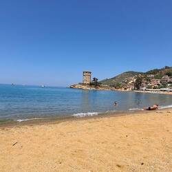 A quiet beach and perfect swimming