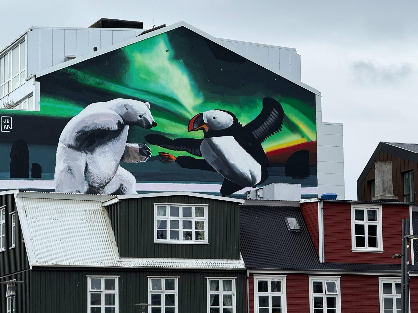 Lots of mural art in Reykjavik