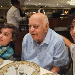 The boys and their grandfather in the GDR.