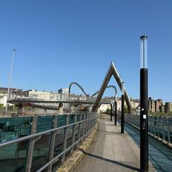 Holyhead walkway into town