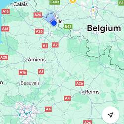 Heading towards Paris on the Eurostar