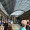 At the train station waiting to get in line for the 11:31 train