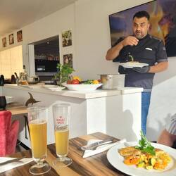 Rotbarsch auf Gemüsebett mit Kartoffeln