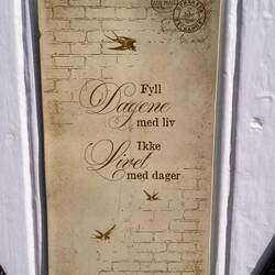 Füll die Tage mit Leben. Nicht das Leben mit Tagen.