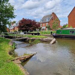 One of these parallel locks had been opened and landscaped to allow water to flow downstream
