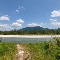 Eine der vielen Isarschleifen.