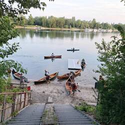21.15 Uhr Paddeln, es hat jetzt noch ca. 25° Grad