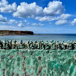 Statue zum Sturm 1881 - Verlust der Fischermänner - in Eyemouth