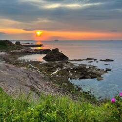 Sonnenuntergang am Stellplatz