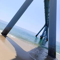 Krasser Jetti - und vor allem Schatten am Strand 🥳