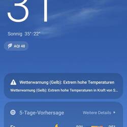 31 Grad um 22 Uhr - kann man schon mal machen 😅