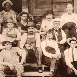 Jack was only 5ft2, so in this photo he is standing, while the others are sitting.