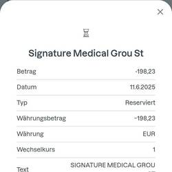 Für Konsultation und drei Röntgenbilder.