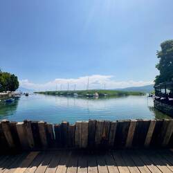 Erster Blick auf den Ohridsee