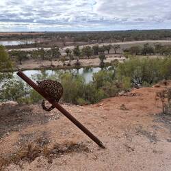 Possum art along cliff top walk, Waikerie