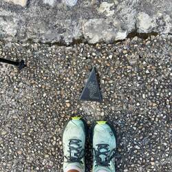 New shoes with the wine trail marker