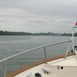 Just inside the northern entrance to the Welland Canal