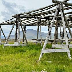 Fish-drying racks at Akranes