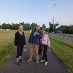 Am Ende der Abendrunde, erschöpft nach 15.000 Schritten heute