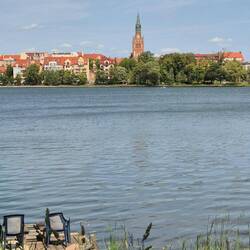 Wieder auf dem Weg und Blick über den Jezioro Elcki ( Elk-See).
