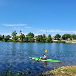 Der Neckar bei Ladenburg.