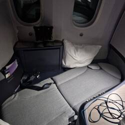 Air Nz flat bed but I didn't realise there's a mattress