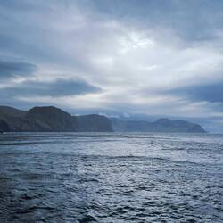 Looking back from Vestmanna Cliffs