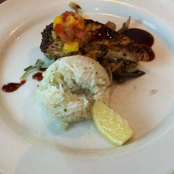 Butter Fish with Rice and veggies