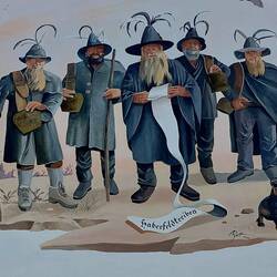 Hausbemalung in Benediktbeuern.