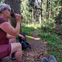 Pause mitten auf dem Weg....