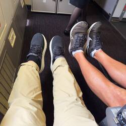 The legroom at our emergency exit seats.