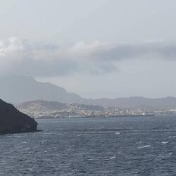 Entering Porto Grande harbour, Sāo Vincente Island, Cape Verde