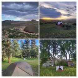 Von trocken bis schön grün. Die Campingspots der letzten Tage waren sehr vielfältig