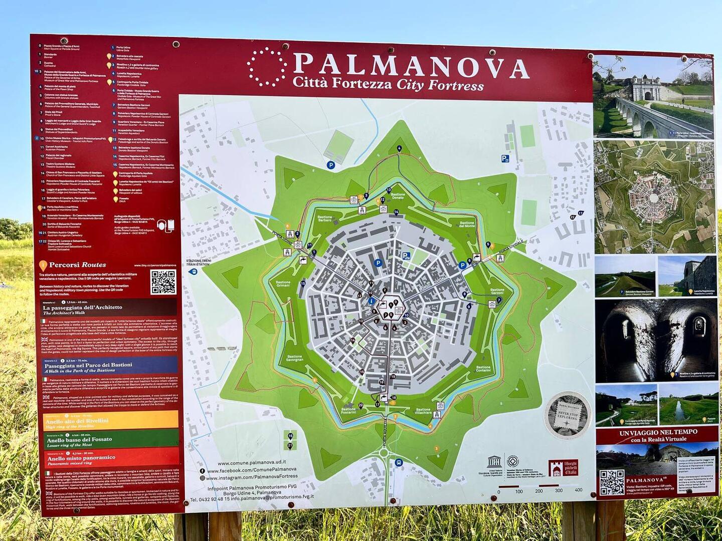 Zwischen Meer und Bergen von Friaul-Julisch Venetien liegt eine ganz besondere Stadt: Palmanova,