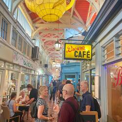 Oxford market with Alice in Wonderland theme