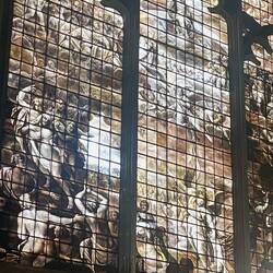 Sepia windows chapel Magdalen College Oxford