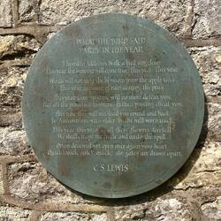 CS Lewis poem in the gardens