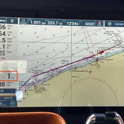 Just to prove Otto's Cross-Track Error is a mere 1 yard. Not bad for this swell.