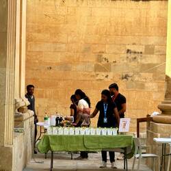 Sektempfang wird schon vorbereitet