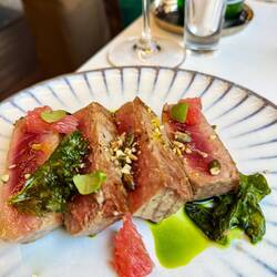 Genialer Thunfisch (vor allem mit der Grapefruit)