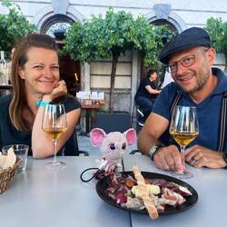 Antipasti mit Orange Wine