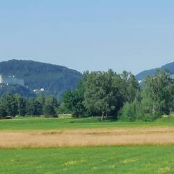 Die Salzburg im Hintergrund