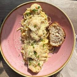 Teigwaren mit Crevetten