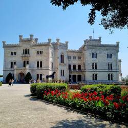 Castillo Miramare, erbaut Mitte 19.Jh. durch Erzherzog Ferdinand Maximilian von Österreich.