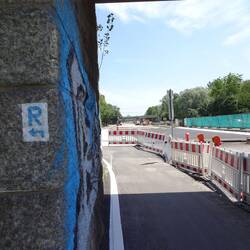 Trotz Baustelle ist der Rheinauenweg passierbar