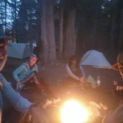 Build a campfire and other hikers usually come to enjoy the warmth