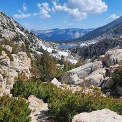 View from top of Seldon pass, approach side.