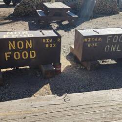 Hiker boxes are for leaving excess food or gear that others might be able to use.